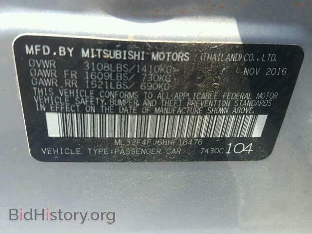 2017 MITSUBISHI MIRAGE - VIN: ML32F4FJ6HHF16476 - Фото 10