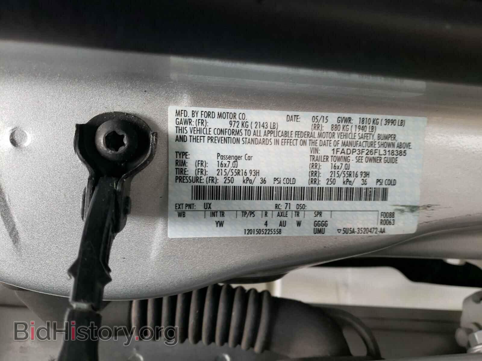 2015 FORD FOCUS - VIN: 1FADP3F26FL318385 - Фото 10
