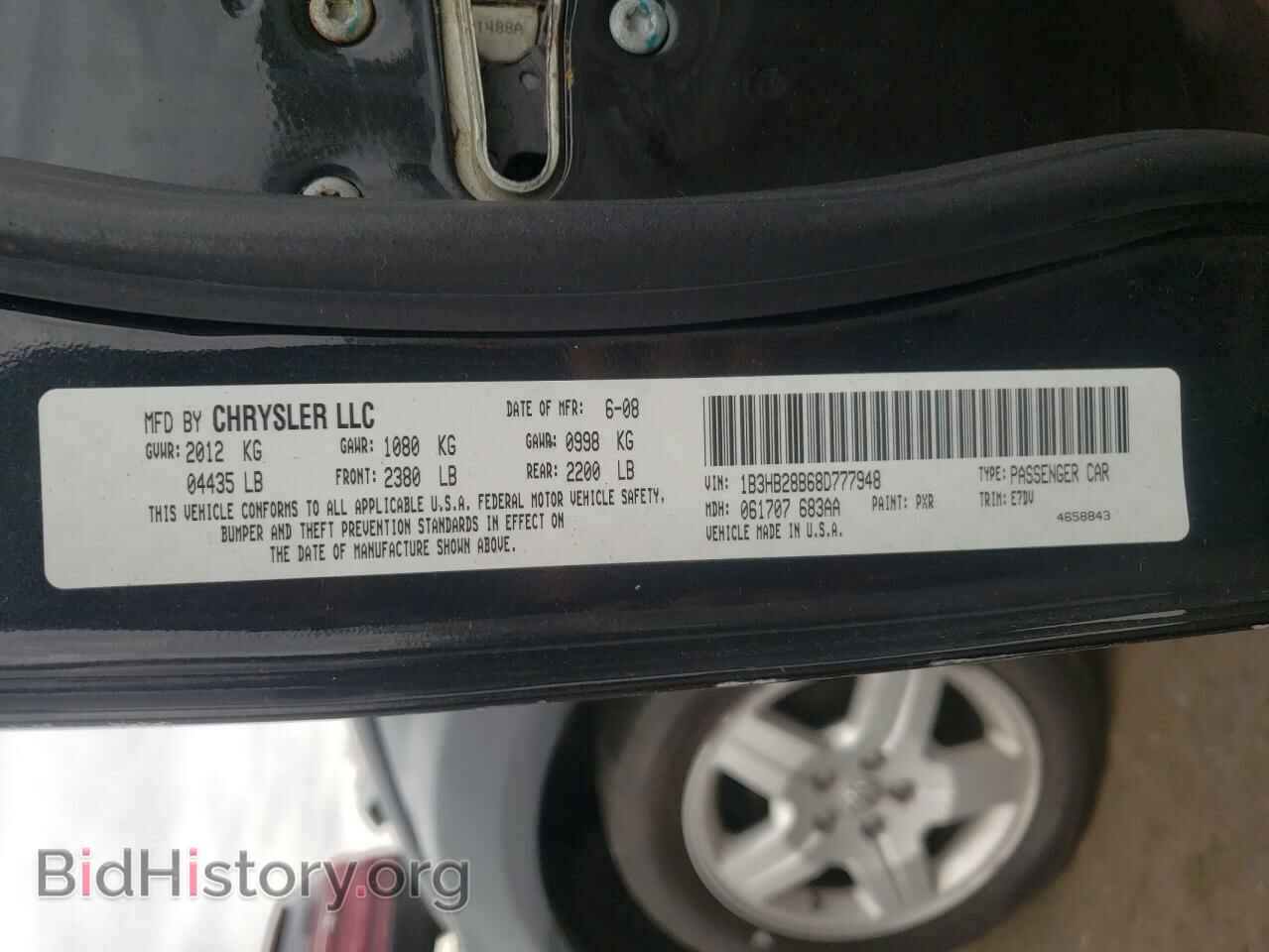 2008 DODGE CALIBER - VIN: 1B3HB28B68D777948 - Photo 10