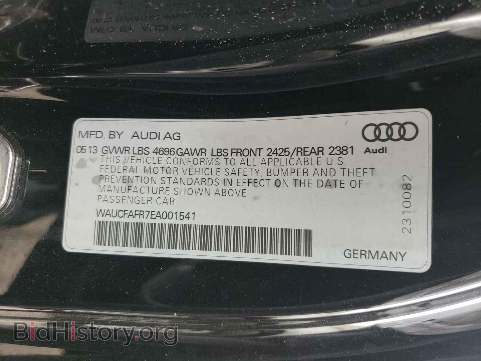 2014 AUDI A5 - VIN: WAUCFAFR7EA001541 - Photo 10