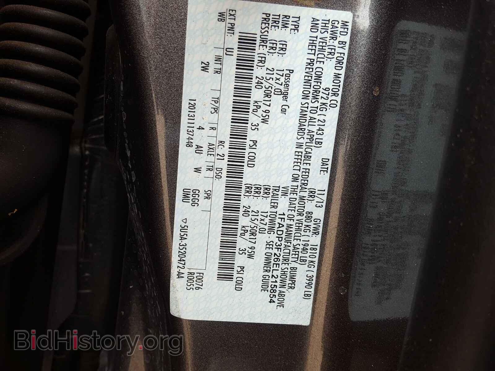 2014 FORD FOCUS - VIN: 1FADP3F26EL215854 - Фото 10