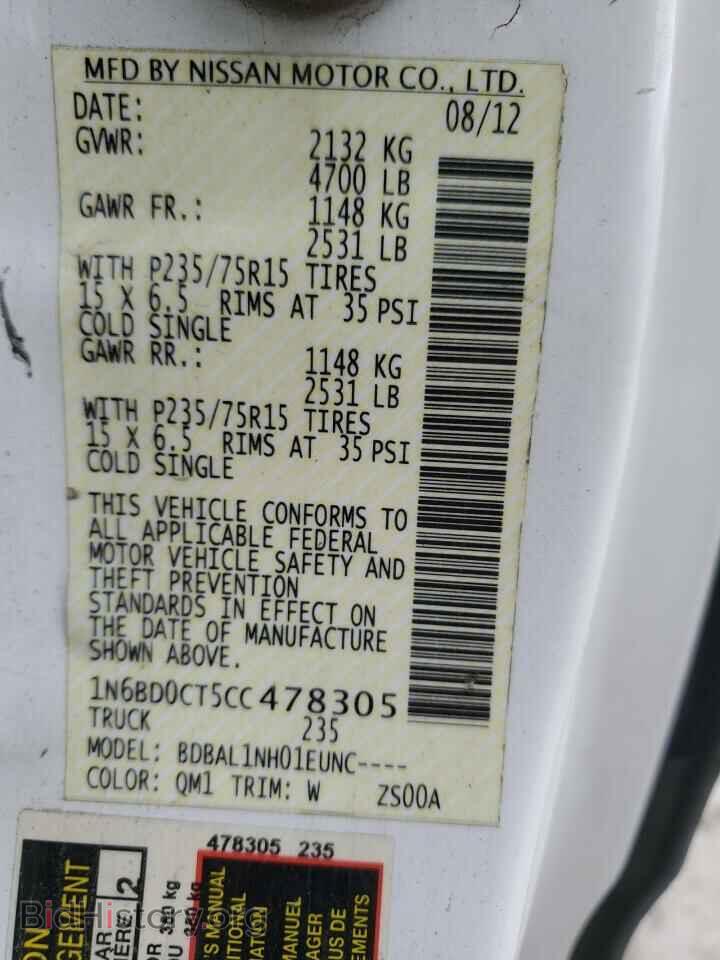2012 NISSAN FRONTIER - VIN: 1N6BD0CT5CC478305 - Photo 12
