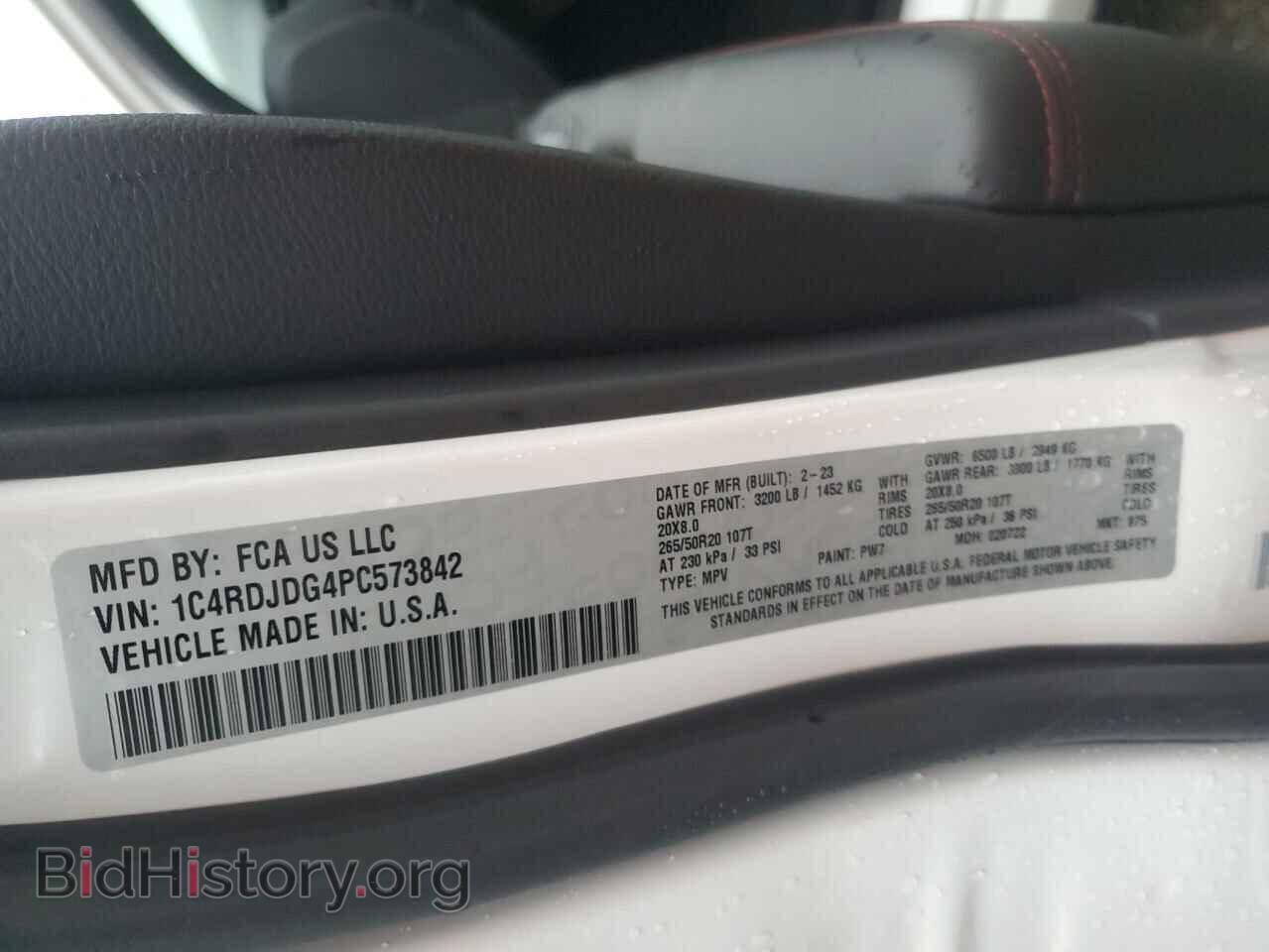 2023 DODGE DURANGO - VIN: 1C4RDJDG4PC573842 - Фото 14