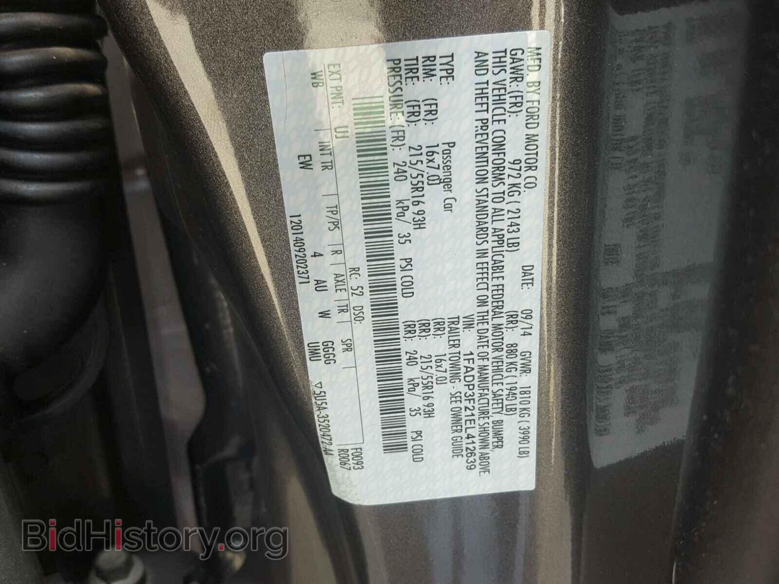 2014 FORD FOCUS - VIN: 1FADP3F21EL412639 - Photo 10