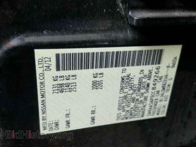 2012 NISSAN MAXIMA - VIN: 1N4AA5AP3CC849266 - Фото 10