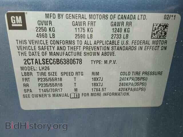 2011 GMC TERRAIN - VIN: 2CTALSEC6B6380678 - Photo 10