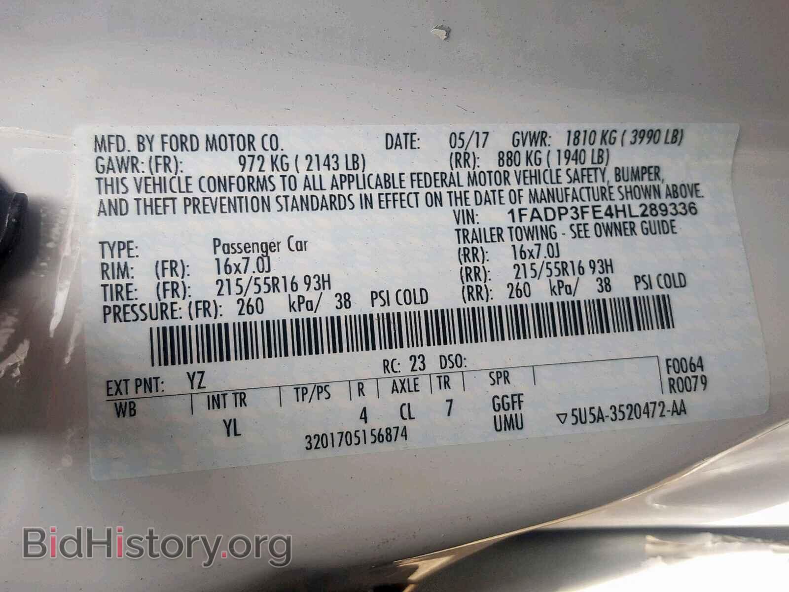 2017 FORD FOCUS SE - VIN: 1FADP3FE4HL289336 - Фото 10