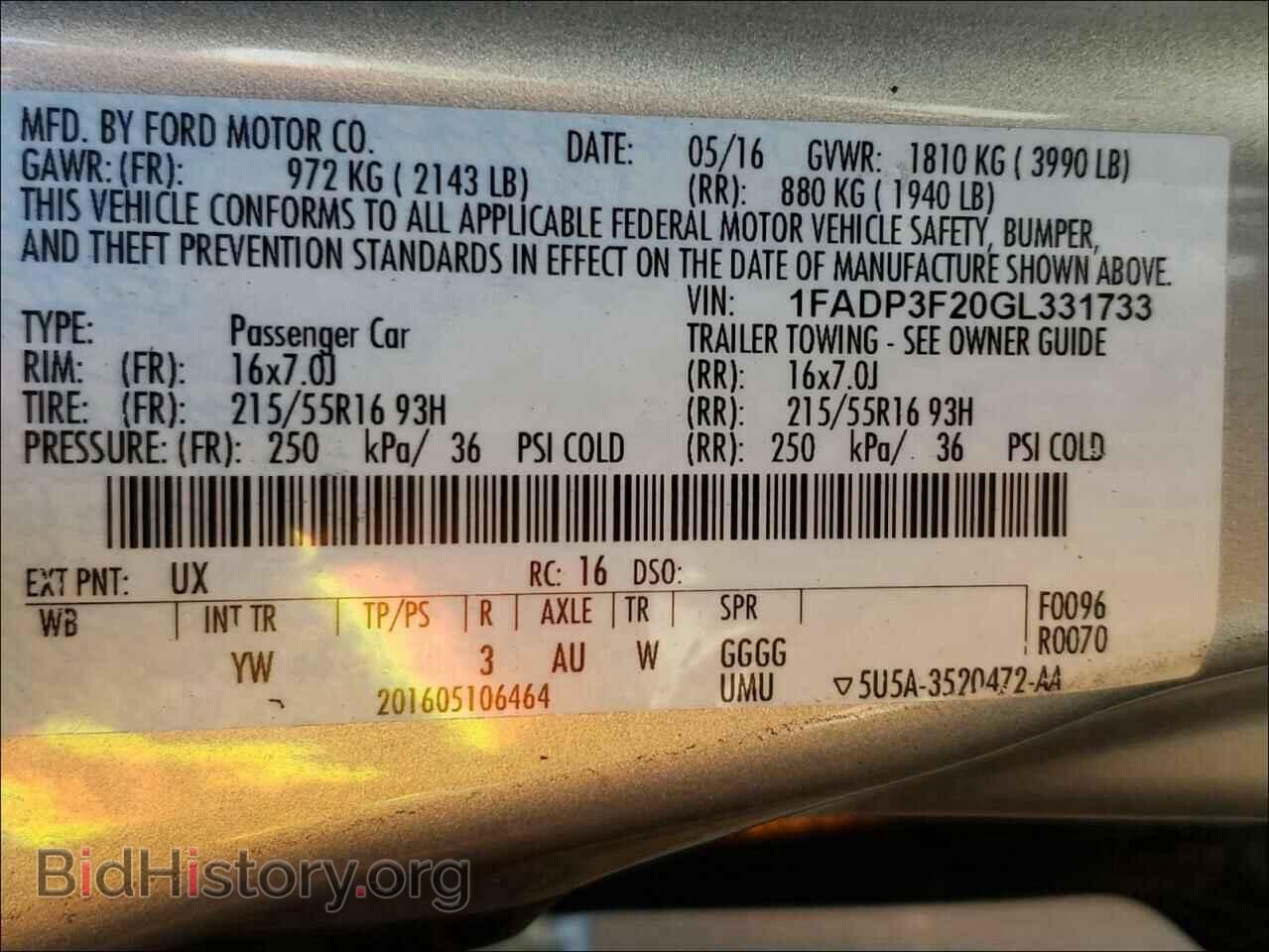2016 FORD FOCUS - VIN: 1FADP3F20GL331733 - Photo 10