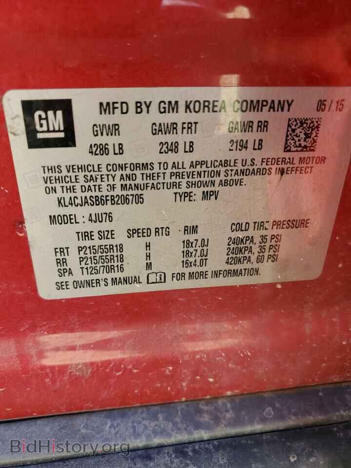 2015 BUICK ENCORE - VIN: KL4CJASB6FB206705 - Фото 14