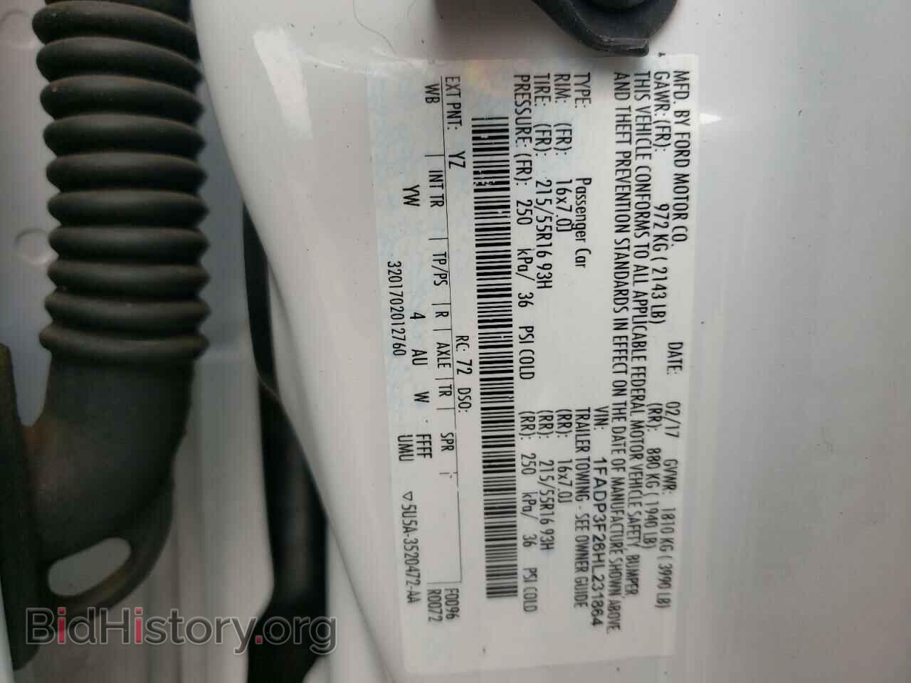 2017 FORD FOCUS - VIN: 1FADP3F26HL231864 - Фото 10