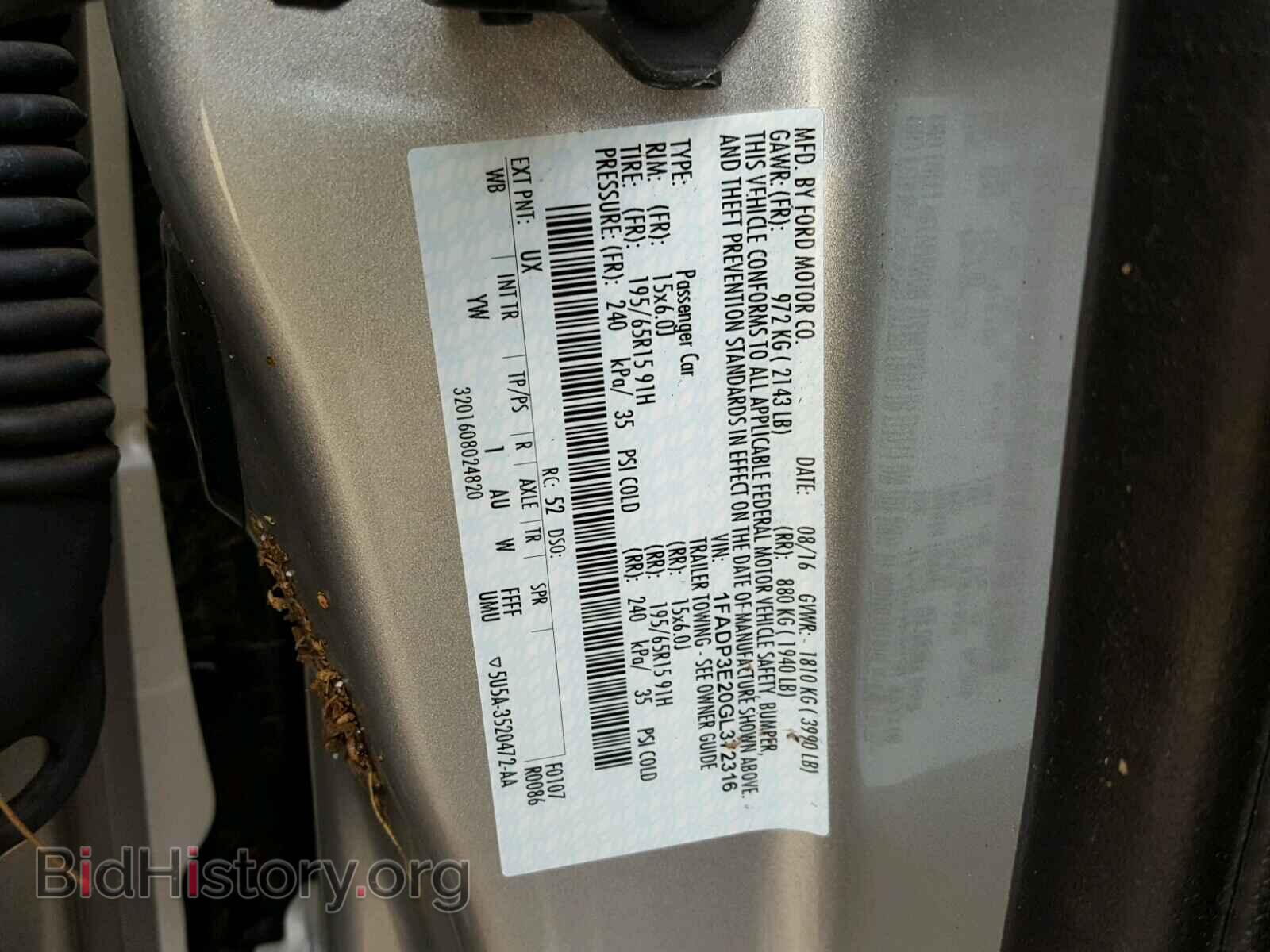 2016 FORD FOCUS - VIN: 1FADP3E20GL372316 - Photo 10