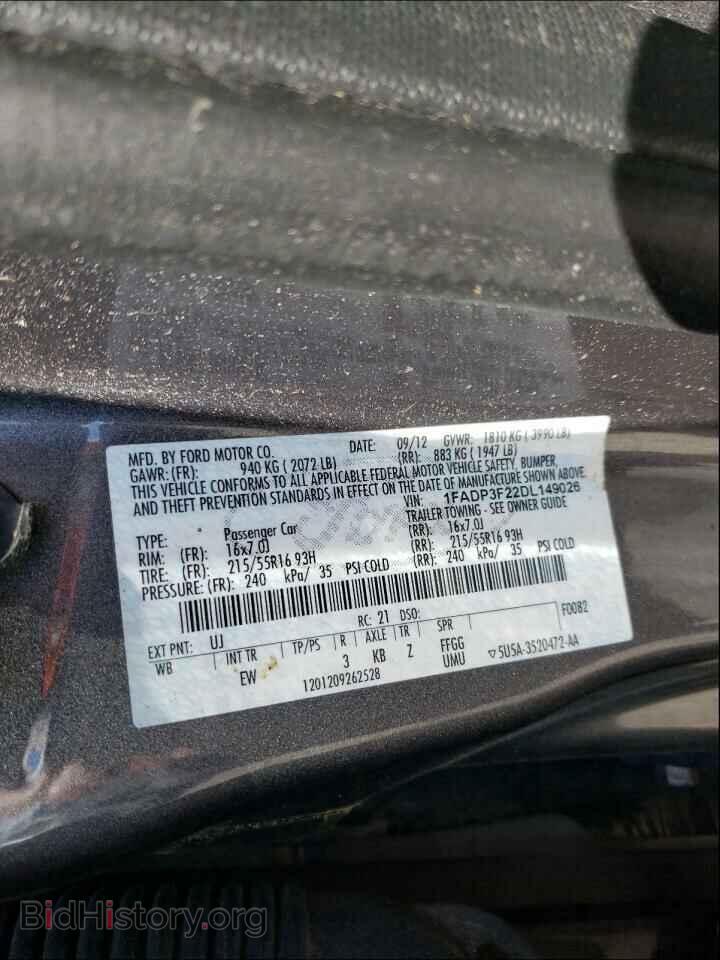 2013 FORD FOCUS - VIN: 1FADP3F22DL149026 - Фото 10