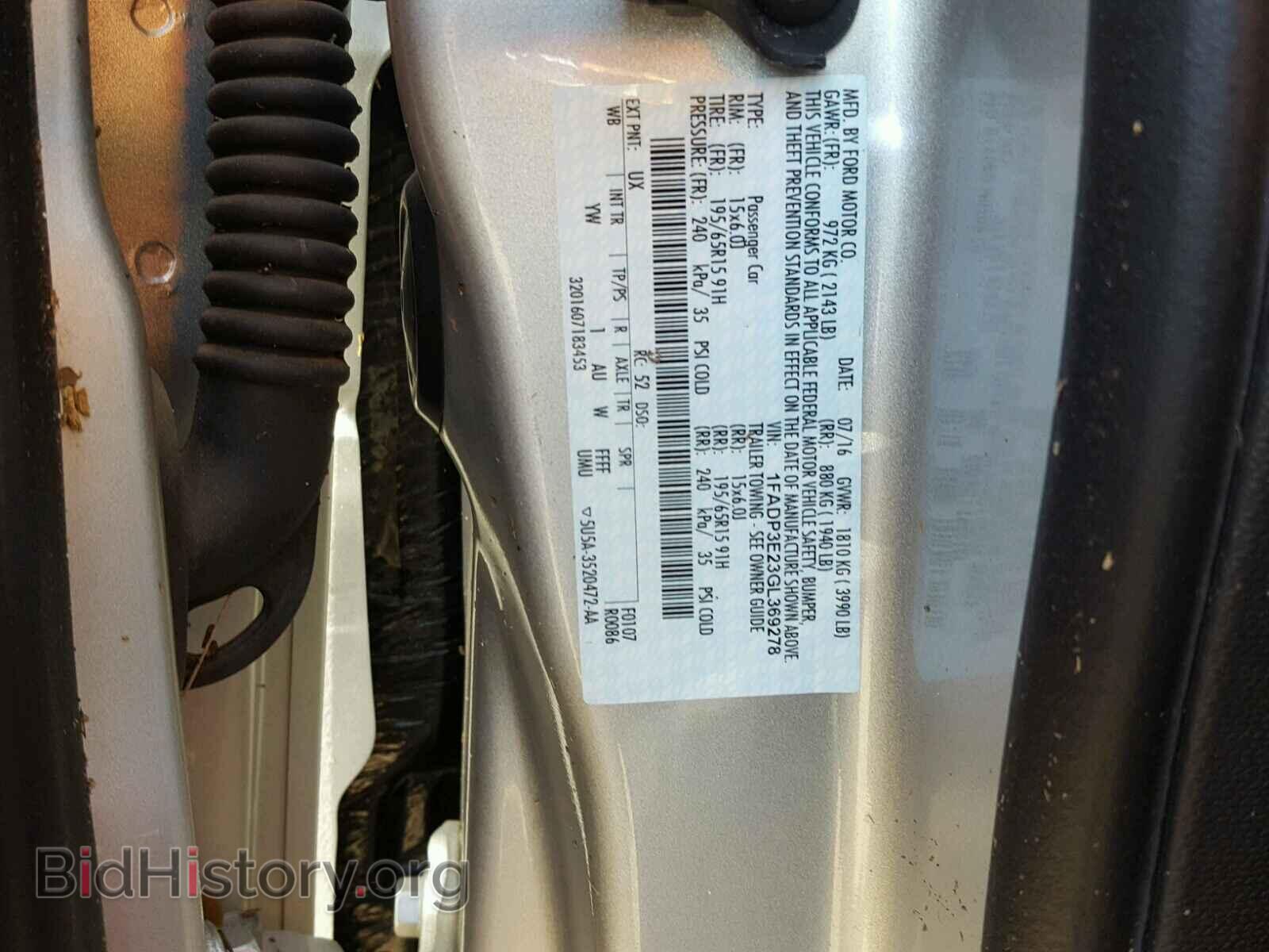 2016 FORD FOCUS - VIN: 1FADP3E23GL369278 - Photo 10