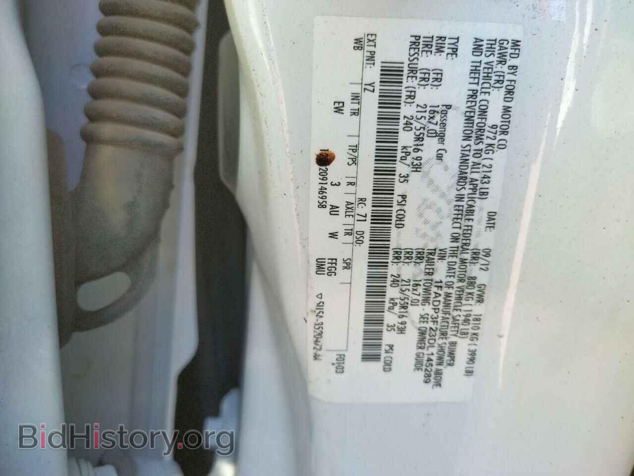 2013 FORD FOCUS - VIN: 1FADP3F23DL145289 - Фото 10