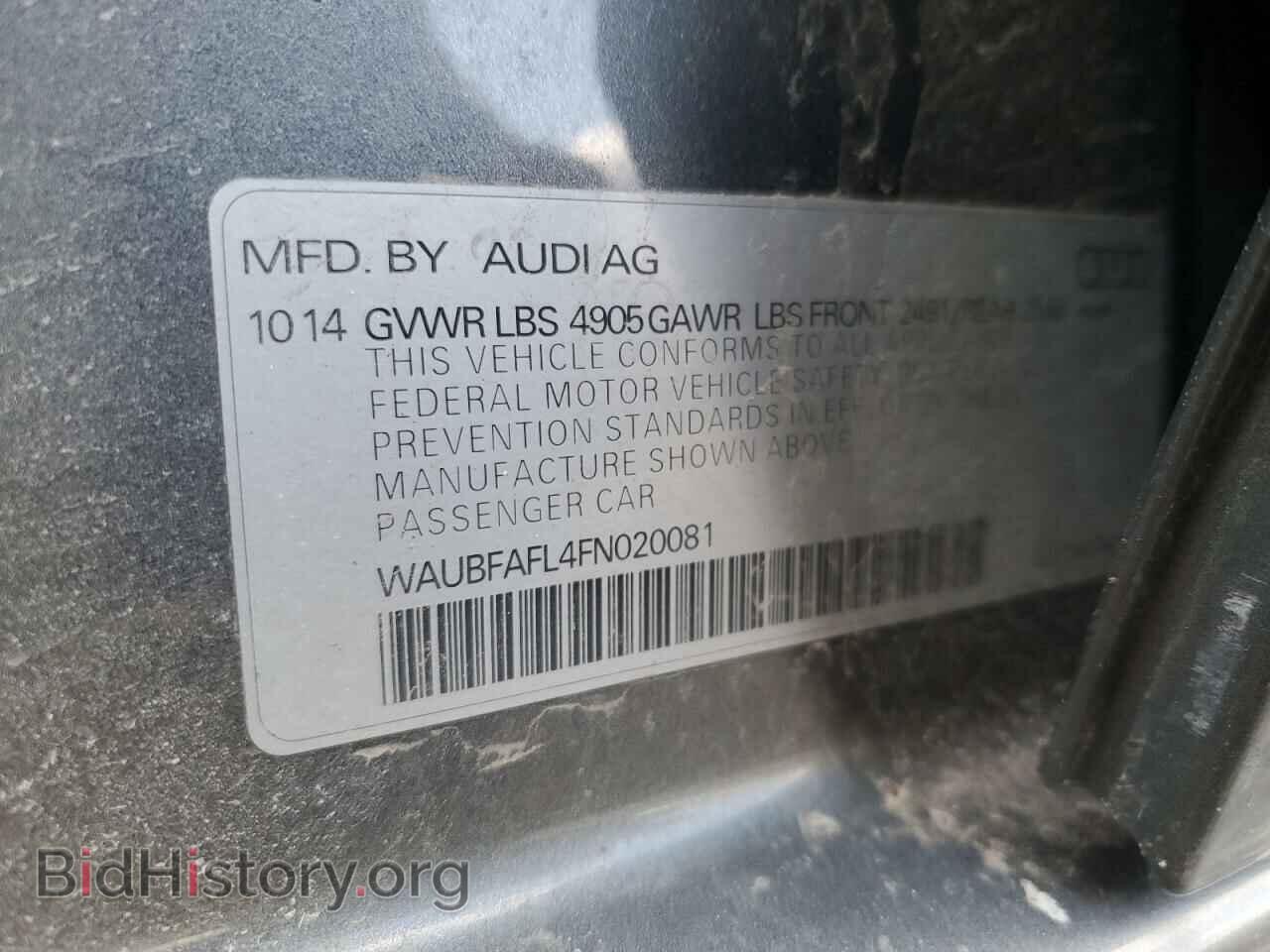 2015 AUDI A4 - VIN: WAUBFAFL4FN020081 - Фото 12