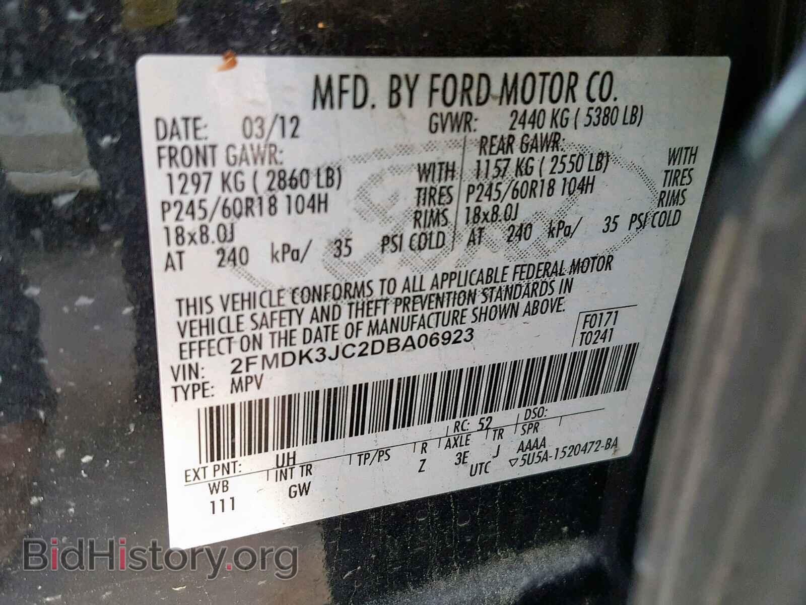 2013 FORD EDGE SEL - VIN: 2FMDK3JC2DBA06923 - Photo 10