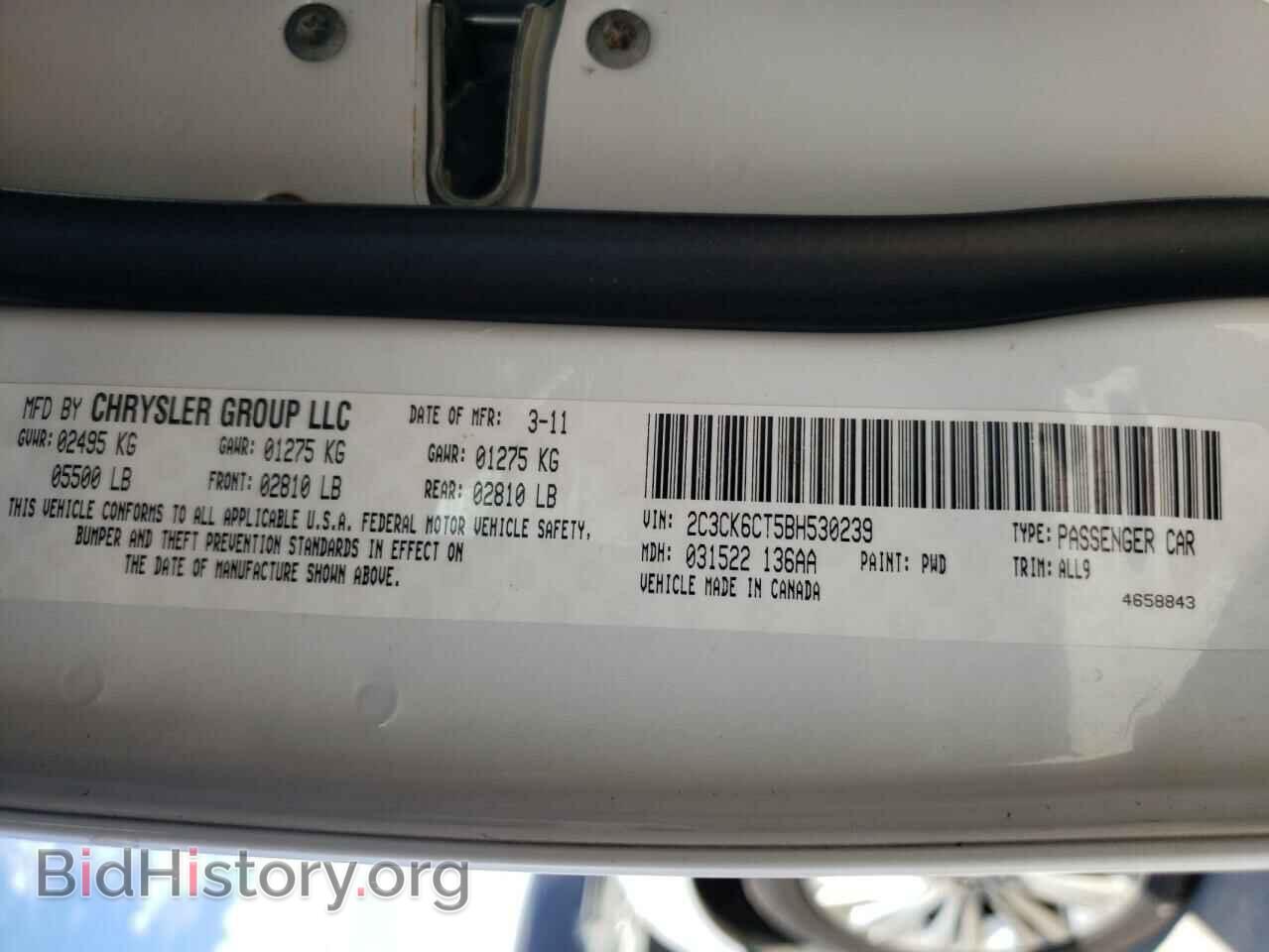 2011 CHRYSLER 300 - VIN: 2C3CK6CT5BH530239 - Фото 10