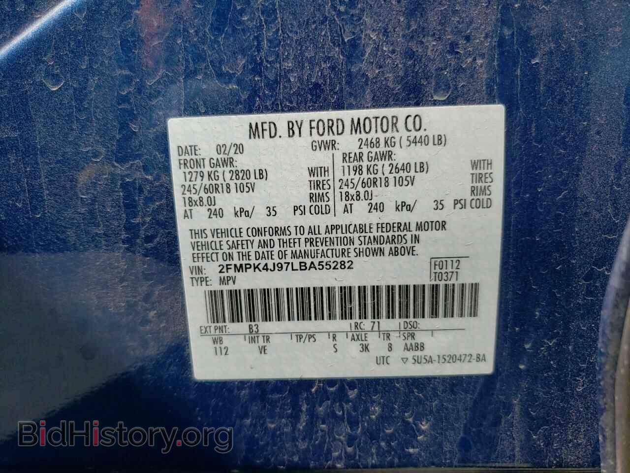 2020 FORD EDGE - VIN: 2FMPK4J97LBA55282 - Фото 10