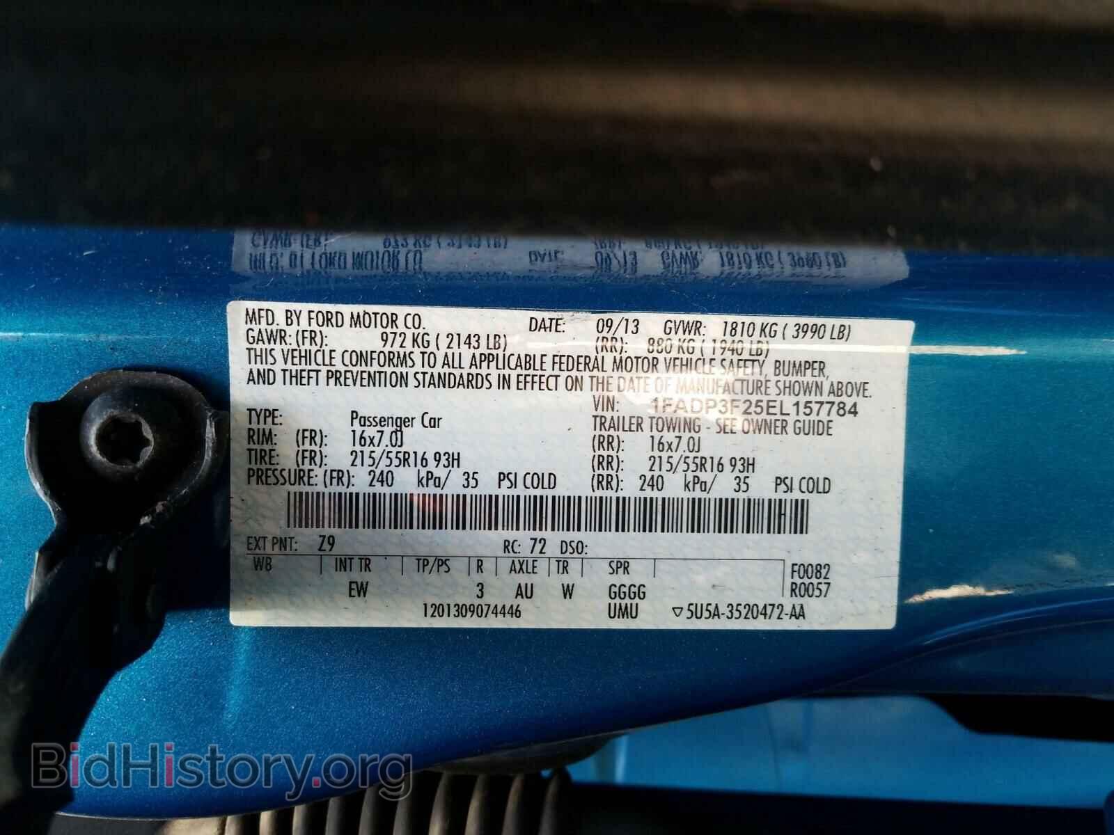 2014 FORD FOCUS - VIN: 1FADP3F25EL157784 - Photo 10