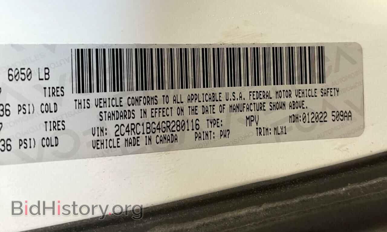 2016 CHRYSLER MINIVAN - VIN: 2C4RC1BG4GR280116 - Фото 10