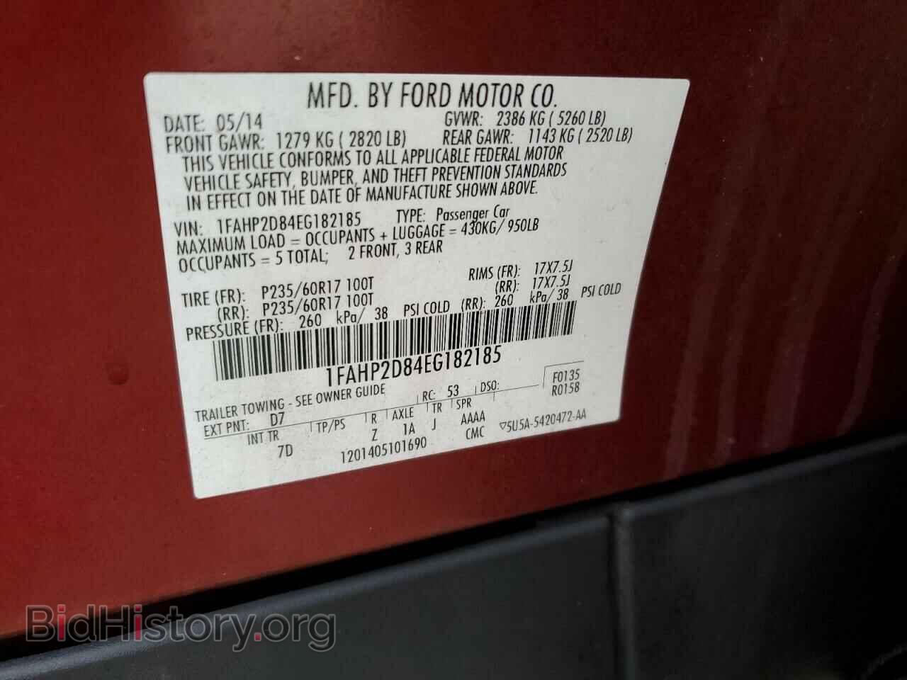 2014 FORD TAURUS - VIN: 1FAHP2D84EG182185 - Photo 12