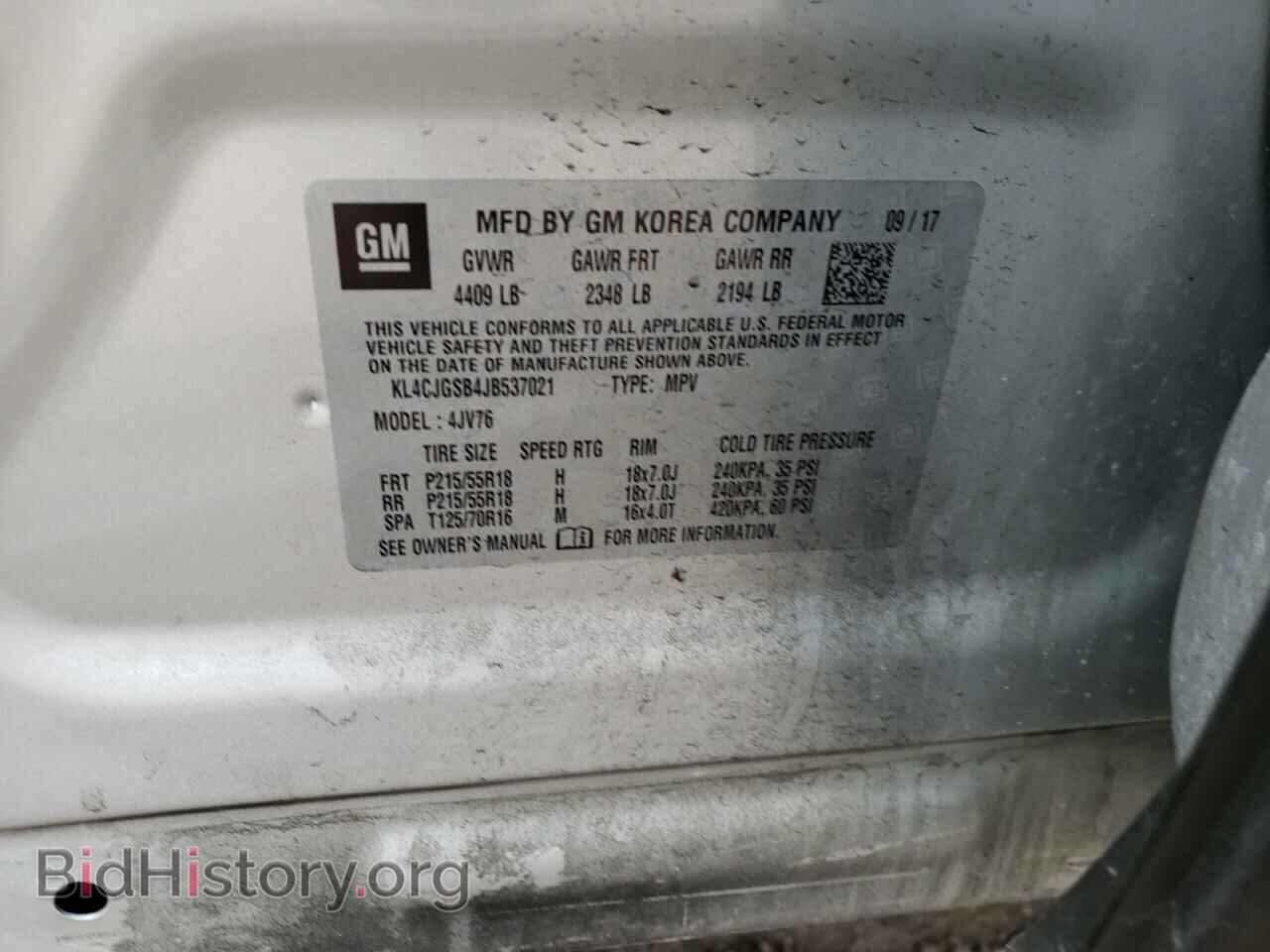 2018 BUICK ENCORE - VIN: KL4CJGSB4JB537021 - Фото 10