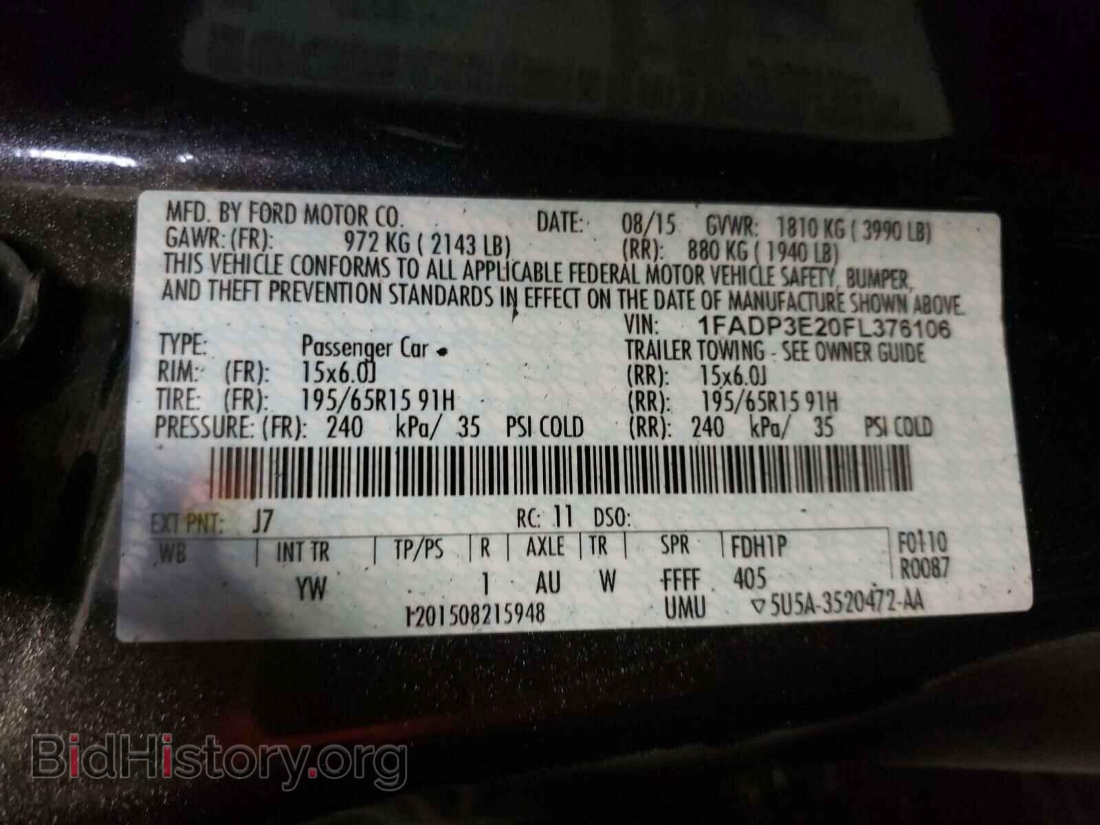 2015 FORD FOCUS - VIN: 1FADP3E20FL376106 - Photo 10
