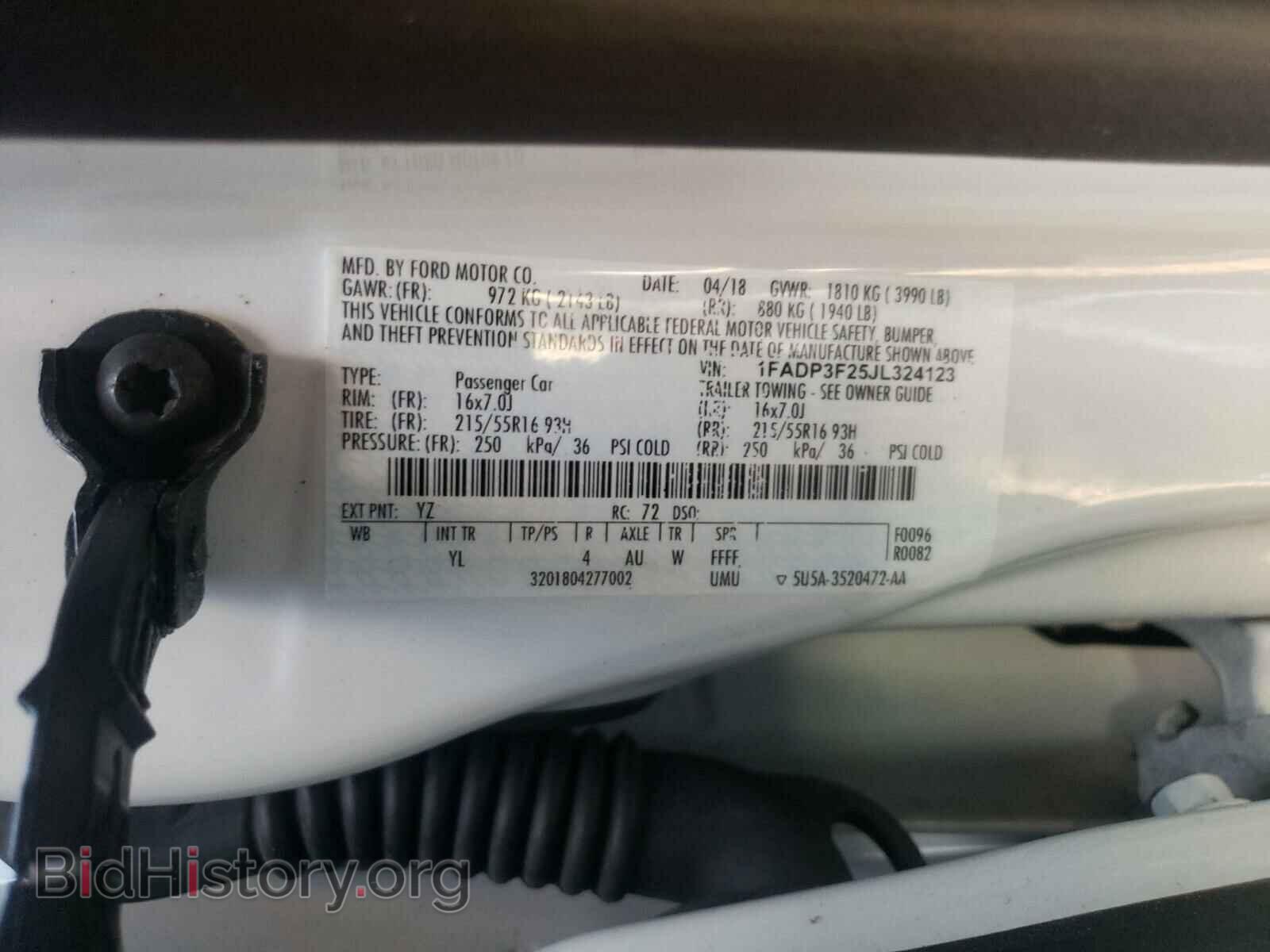 2018 FORD FOCUS - VIN: 1FADP3F25JL324123 - Фото 10