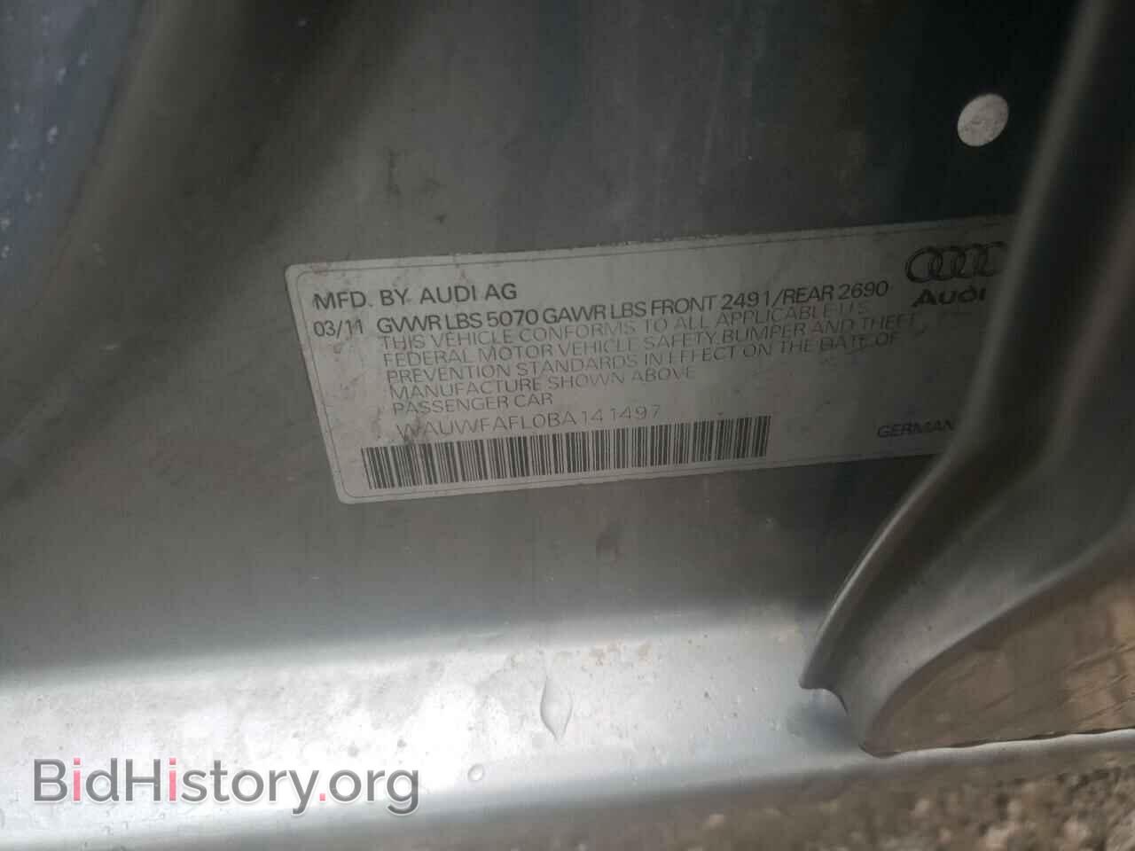 2011 AUDI A4 - VIN: WAUWFAFL0BA141497 - Фото 10