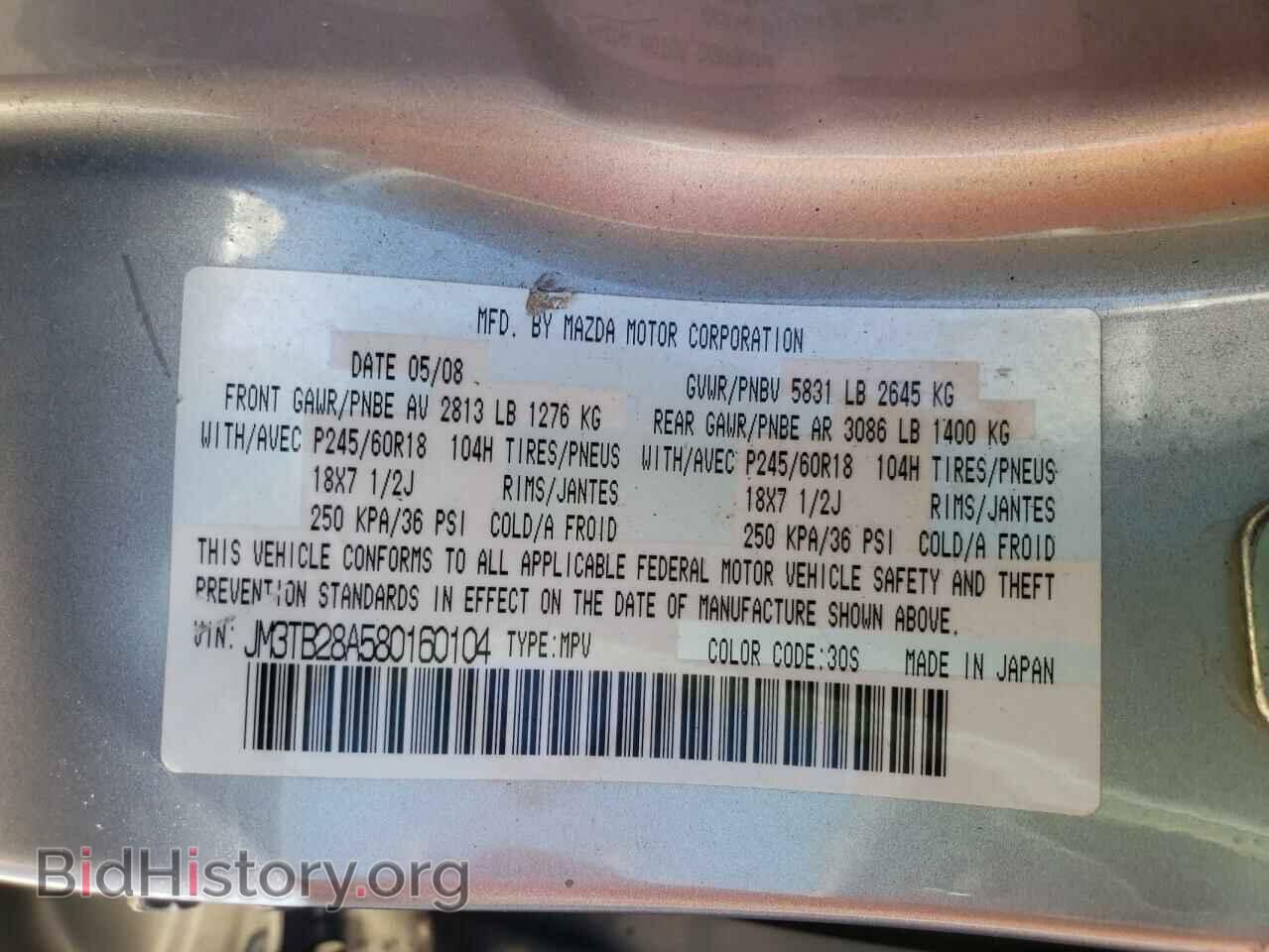 2008 MAZDA CX-9 - VIN: JM3TB28A580160104 - Фото 10