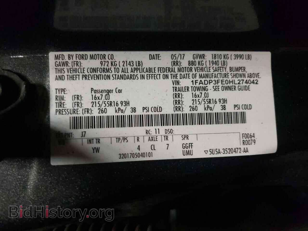 2017 FORD FOCUS - VIN: 1FADP3FE0HL274042 - Photo 12