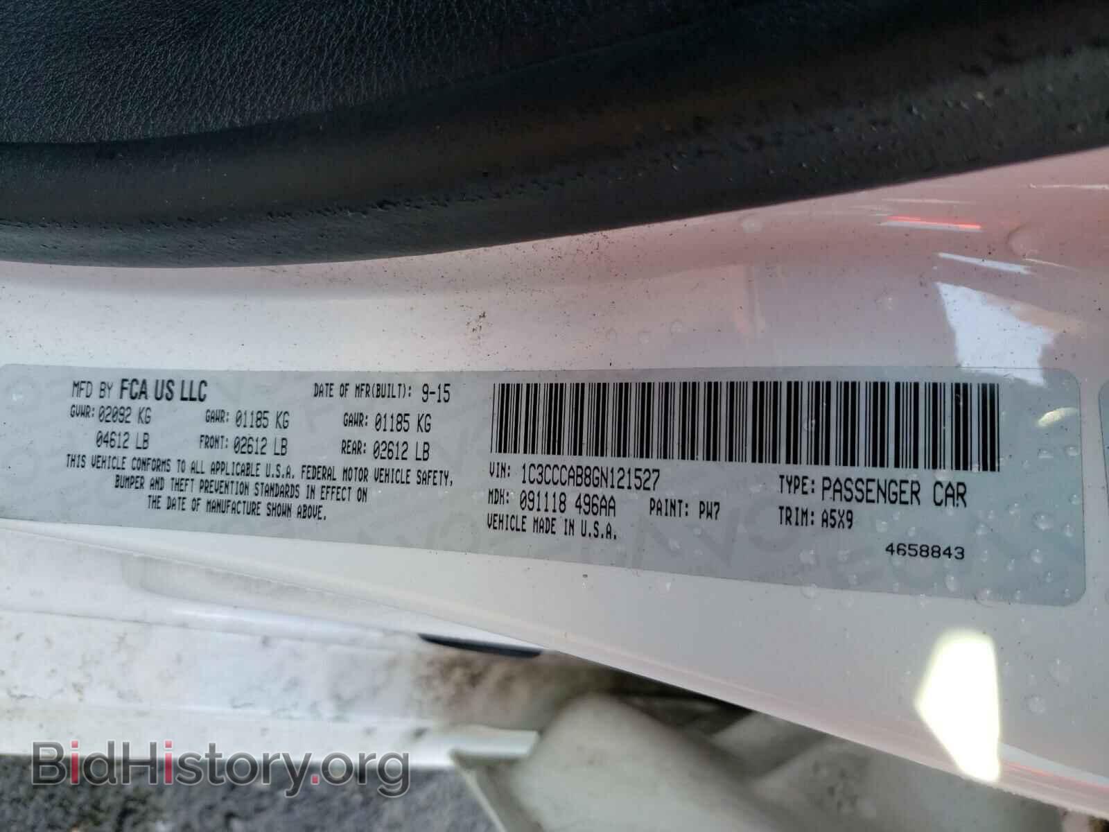 2016 CHRYSLER 200 - VIN: 1C3CCCAB8GN121527 - Фото 10
