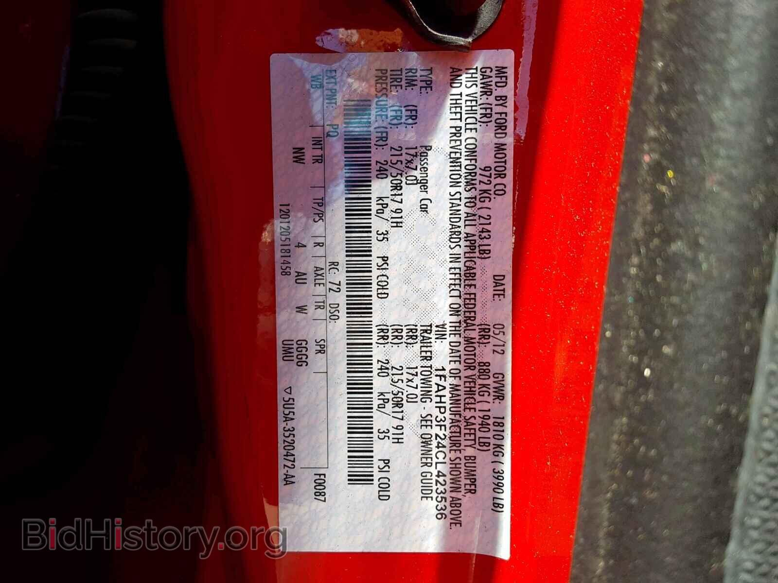 2012 FORD FOCUS SE - VIN: 1FAHP3F24CL423536 - Фото 10