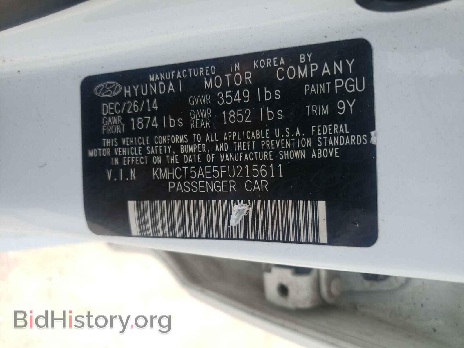 2015 HYUNDAI ACCENT - VIN: KMHCT5AE5FU215611 - Фото 10