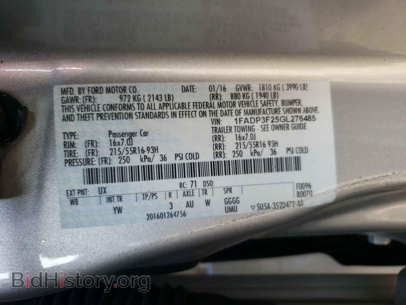2016 FORD FOCUS - VIN: 1FADP3F25GL276485 - Photo 10