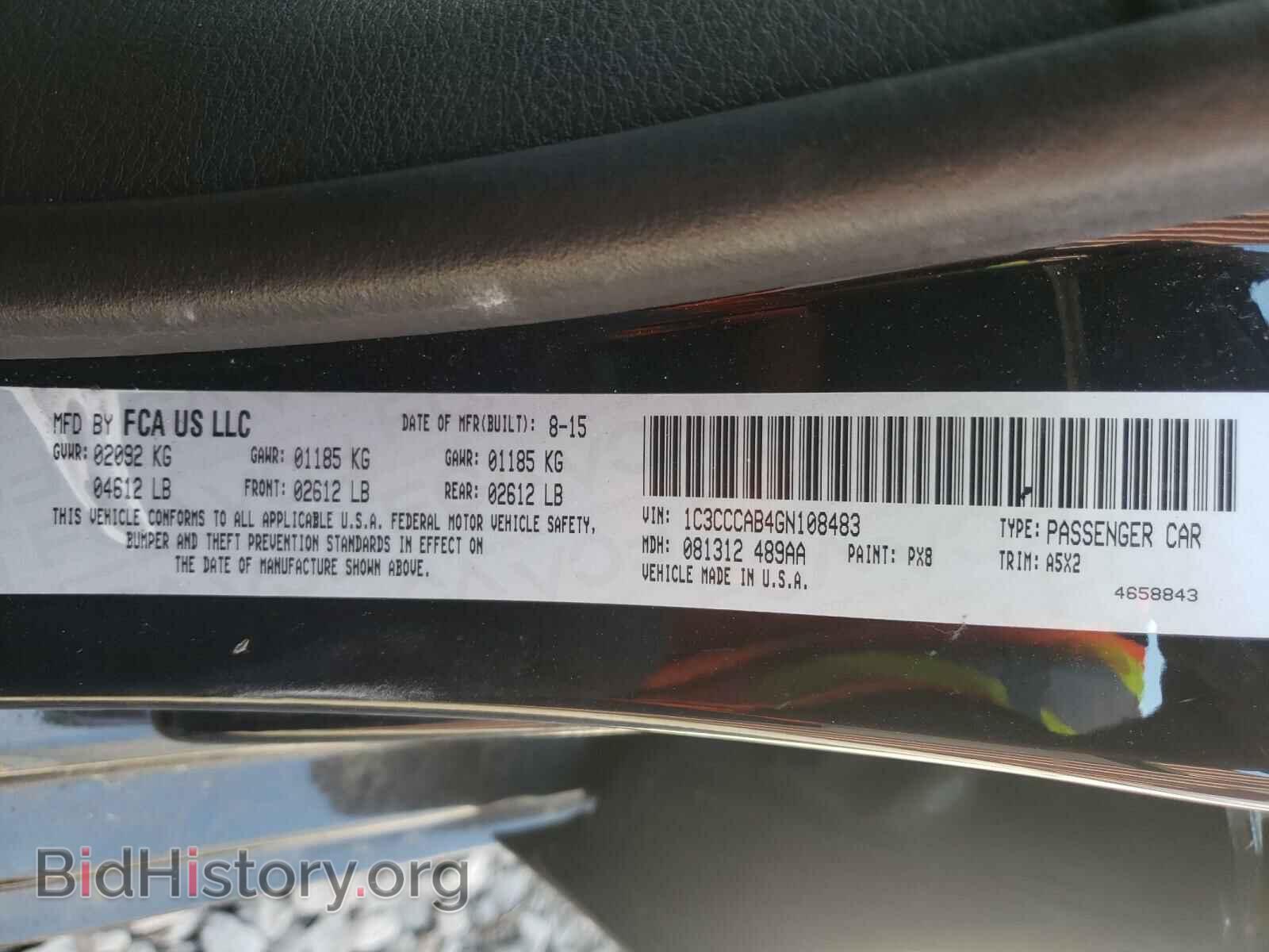 2016 CHRYSLER 200 - VIN: 1C3CCCAB4GN108483 - Photo 10