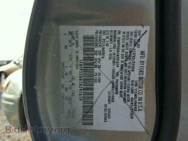 2001 FORD TAURUS - VIN: 1FAFP55U61A291619 - Photo 10