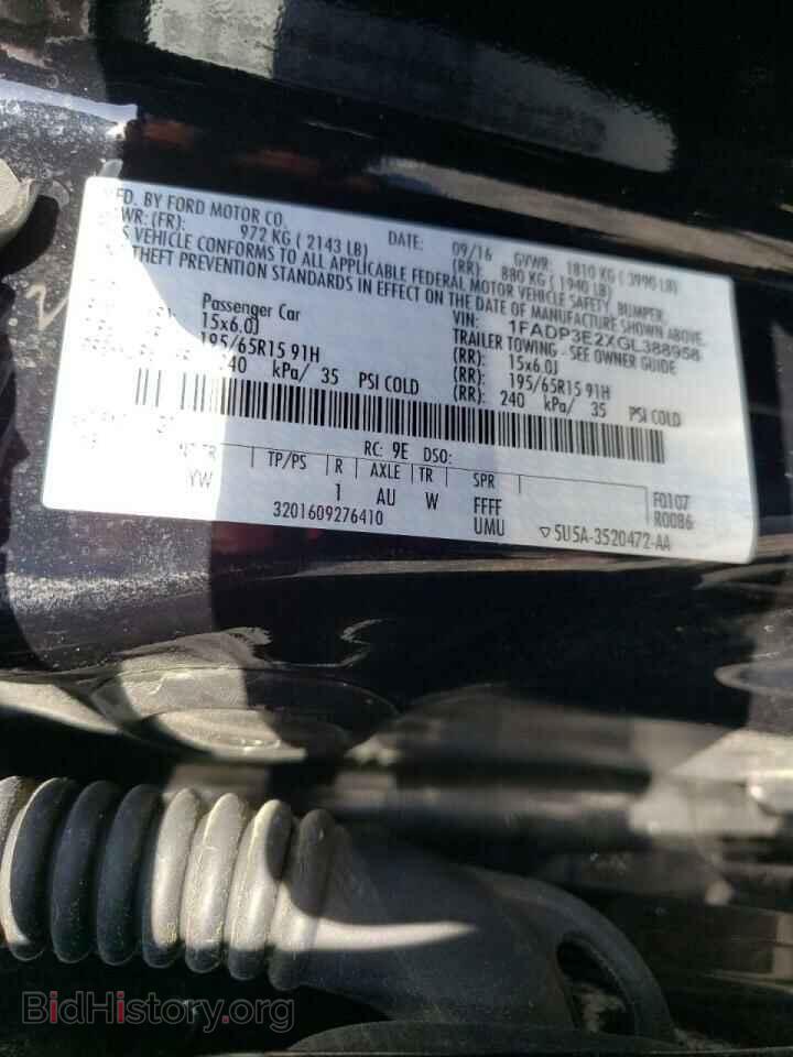 2016 FORD FOCUS - VIN: 1FADP3E2XGL388958 - Фото 10