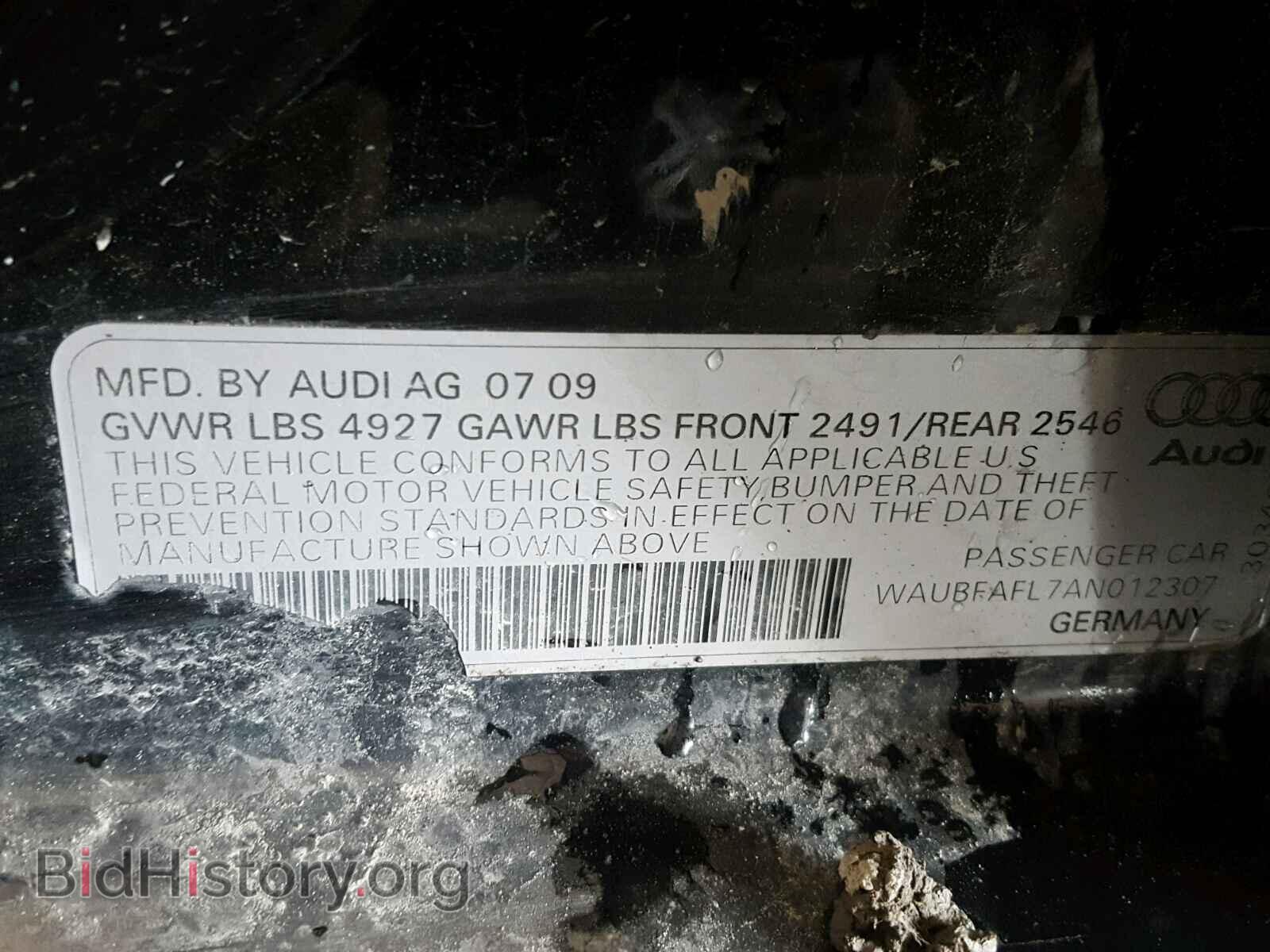 2010 AUDI A4 - VIN: WAUBFAFL7AN012307 - Фото 10