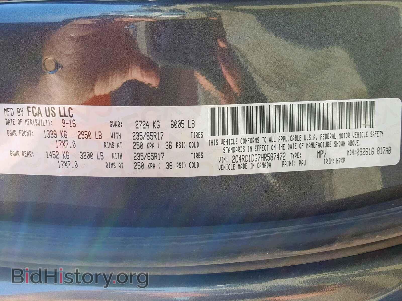 2017 CHRYSLER PACIFICA T - VIN: 2C4RC1DG7HR587472 - Photo 10