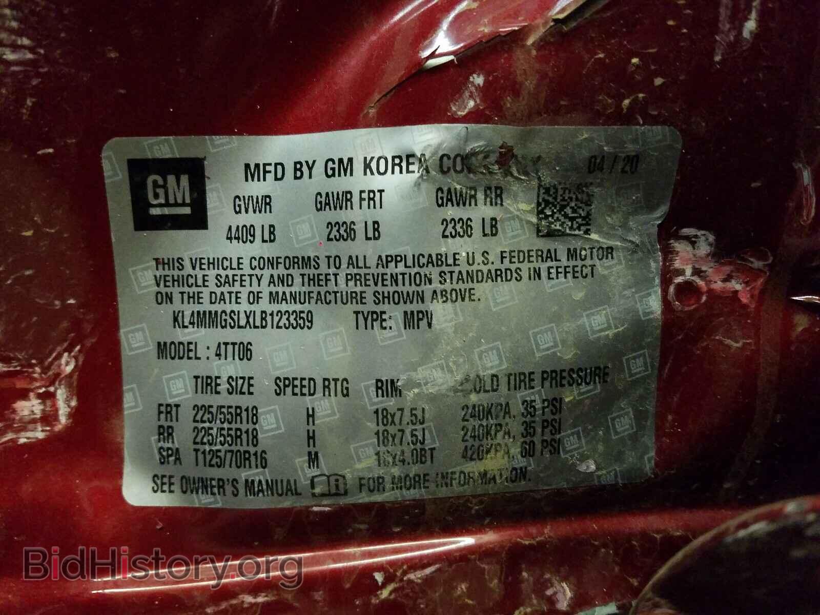2020 BUICK ENCORE - VIN: KL4MMGSLXLB123359 - Фото 10