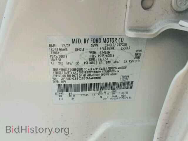 2008 FORD EDGE - VIN: 2FMDK38C58BA43900 - Фото 10