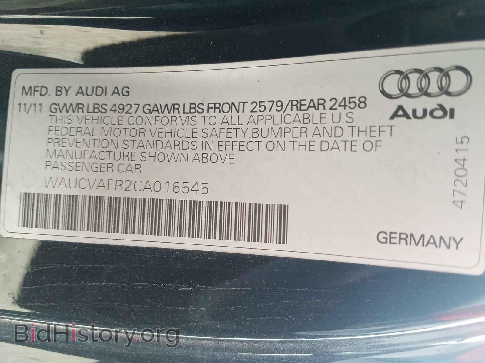 2012 AUDI S5/RS5 - VIN: WAUCVAFR2CA016545 - Фото 10