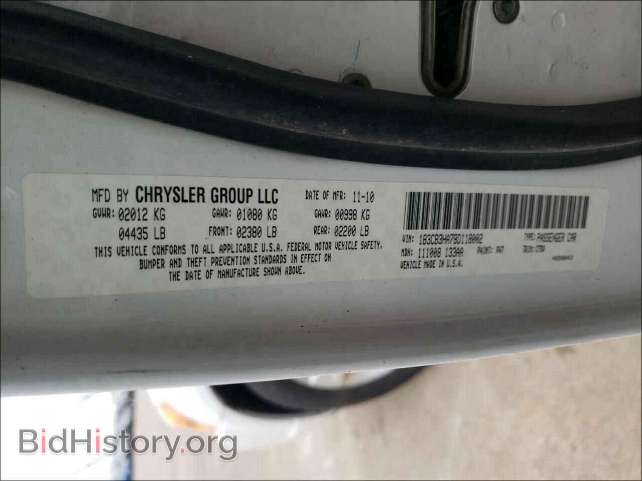 2011 DODGE CALIBER - VIN: 1B3CB3HA7BD118002 - Photo 10