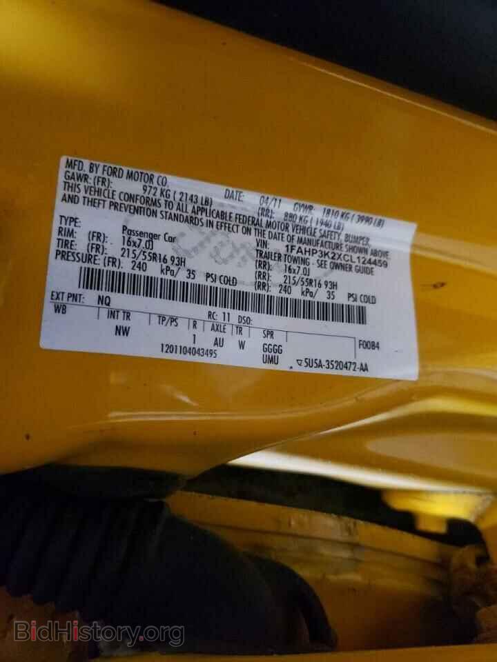 2012 FORD FOCUS - VIN: 1FAHP3K2XCL124459 - Фото 10