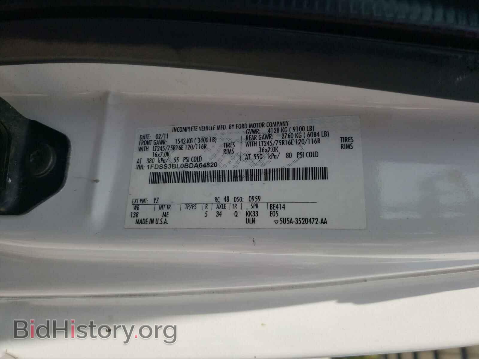 2011 FORD ECONOLINE - VIN: 1FDSS3BL0BDA64820 - Фото 10