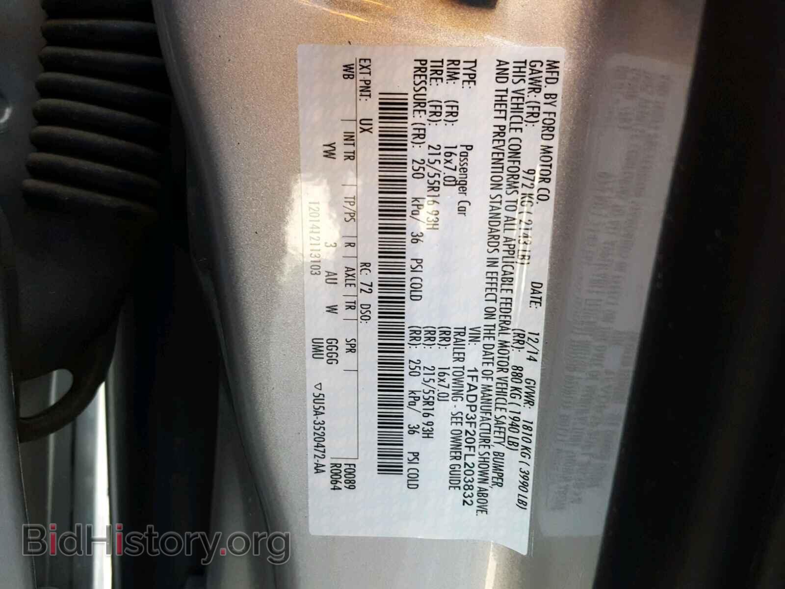 2015 FORD FOCUS - VIN: 1FADP3F20FL203832 - Фото 10