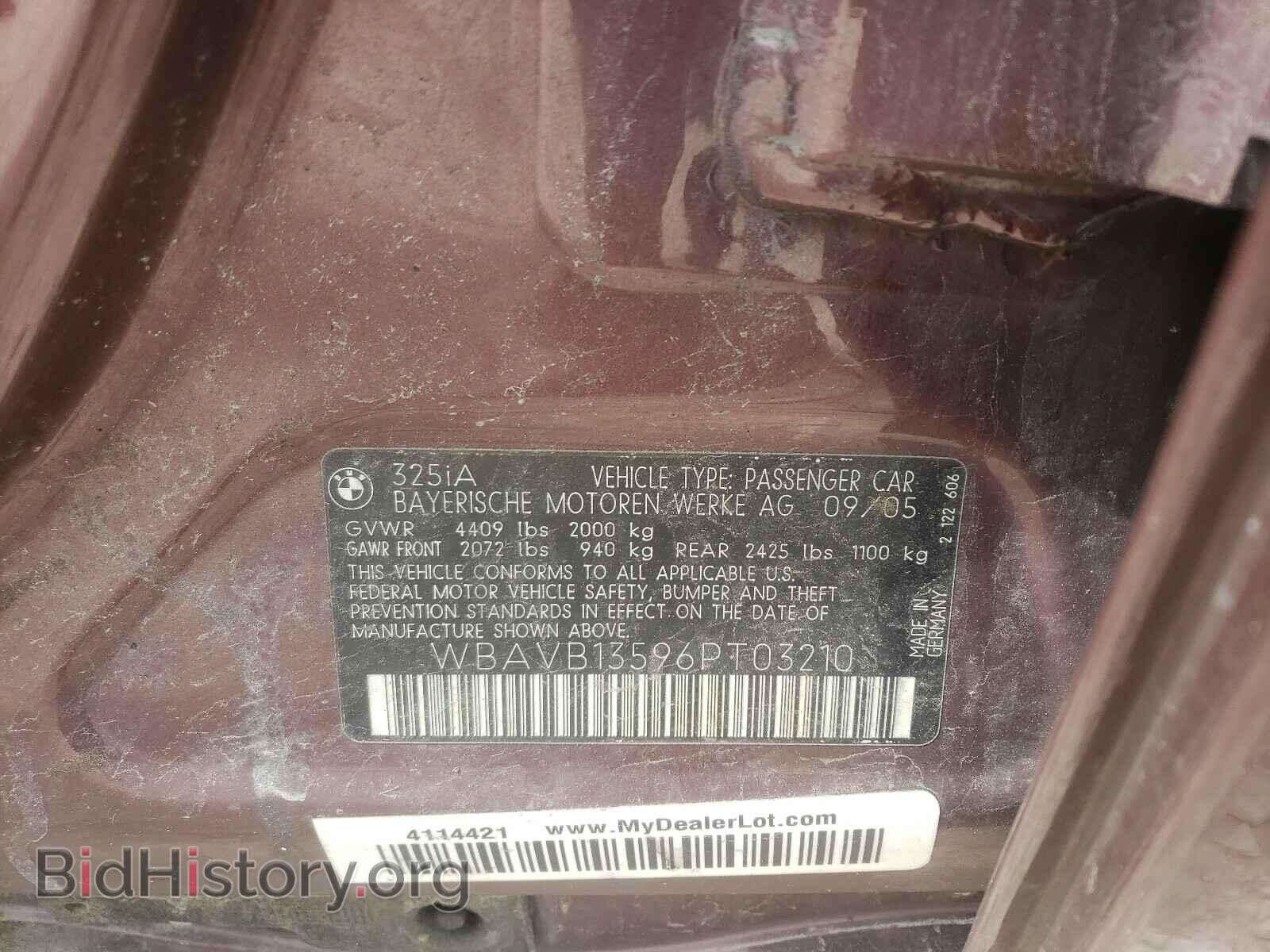 2006 BMW 3 SERIES - VIN: WBAVB13596PT03210 - Фото 10