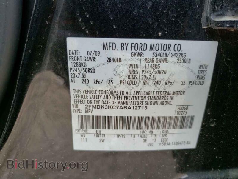 2010 Ford EDGE (VIN 2FMDK3KC7ABA12713) — photo 10 of 10