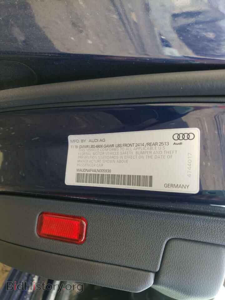 2020 AUDI A4 - VIN: WAUDNAF44LN005936 - Фото 10